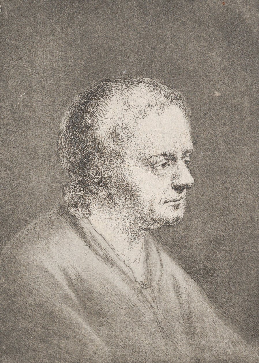 Portrét Christiana Bernharda Rodea, umělcova otce, ca. 1756. od Christian Bernhard Rode