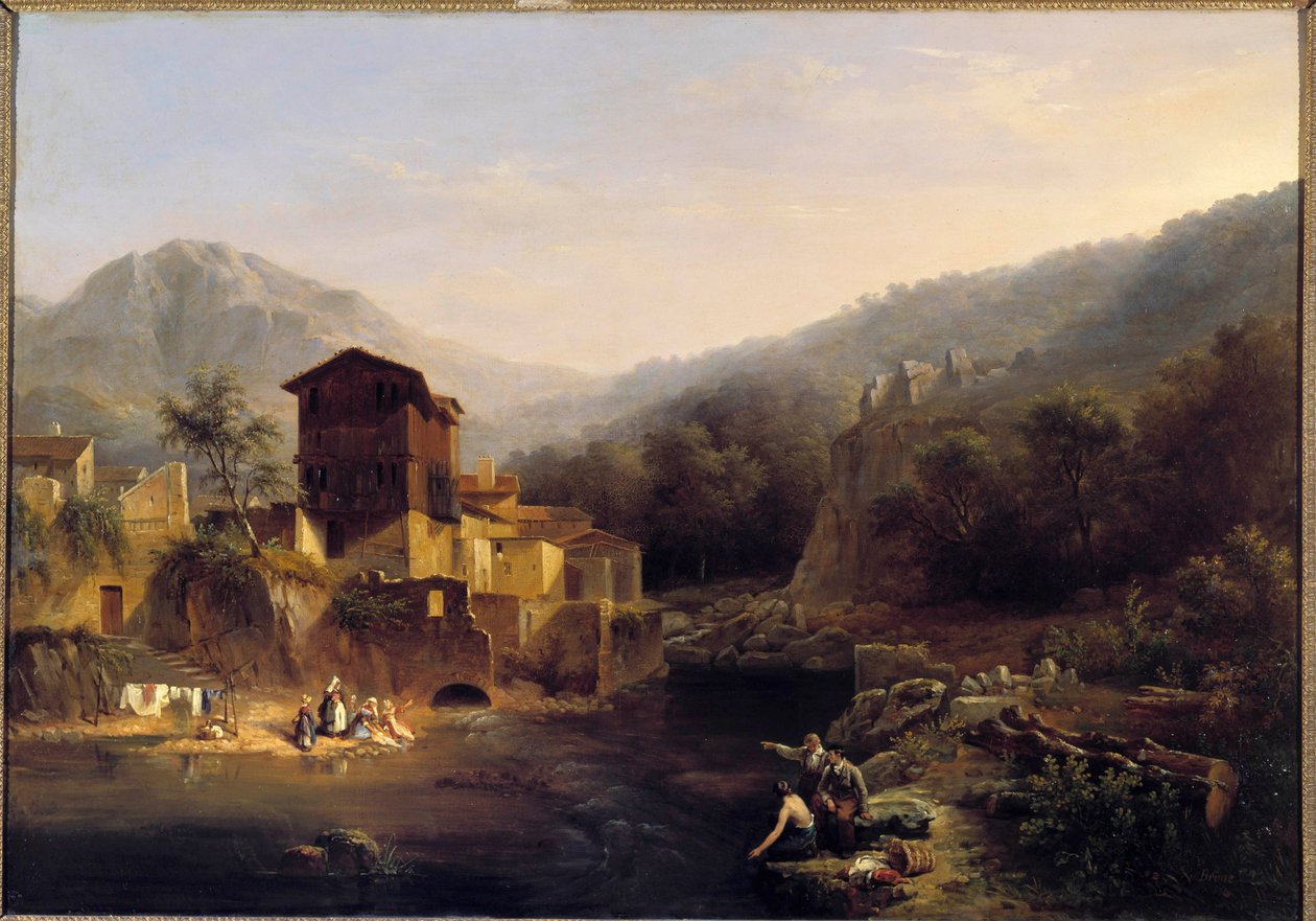 Krajina hor Malba Christiana Brunea (1793-1849) 1834 Orleans, Museum of Fine Arts od Christian Brune