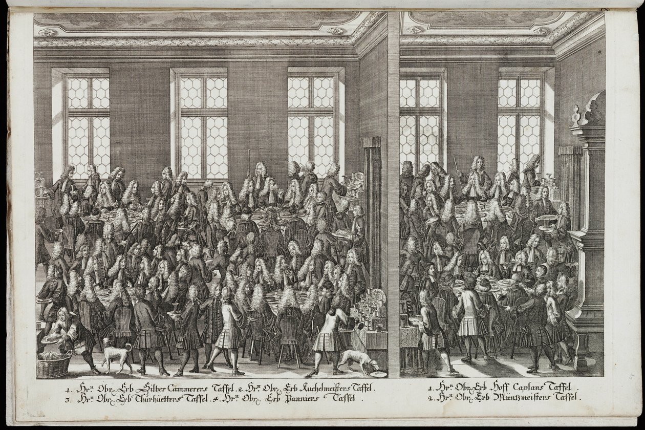 Banket. Festival na počest císaře Karla VI., 1712 od Christian Engelbrecht