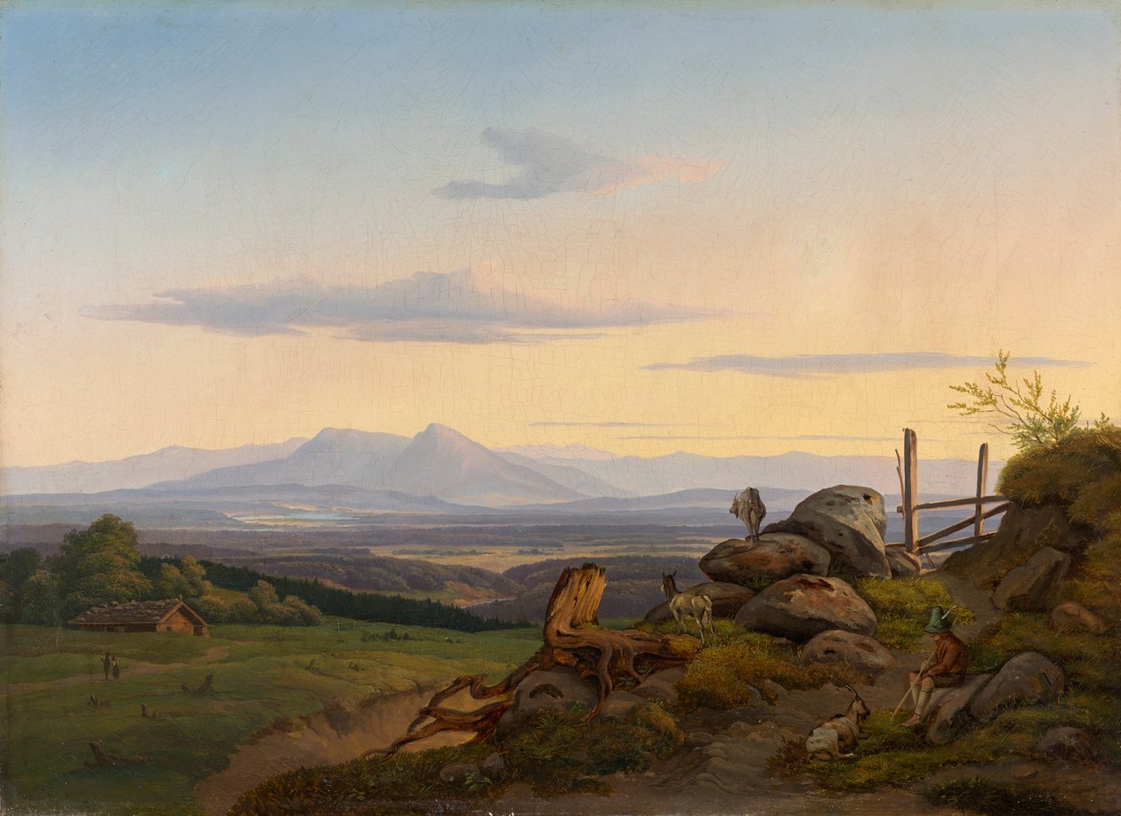 Pohled na Werdenfelser Land od Christian Ernst Bernhard Morgenstern