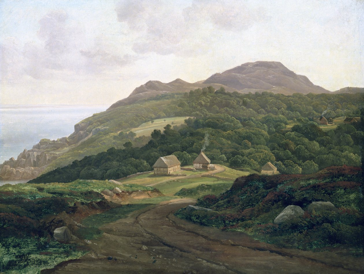Na švédském pobřeží, 1828 (olej na papíře na palubě) od Christian Ernst Bernhard Morgenstern
