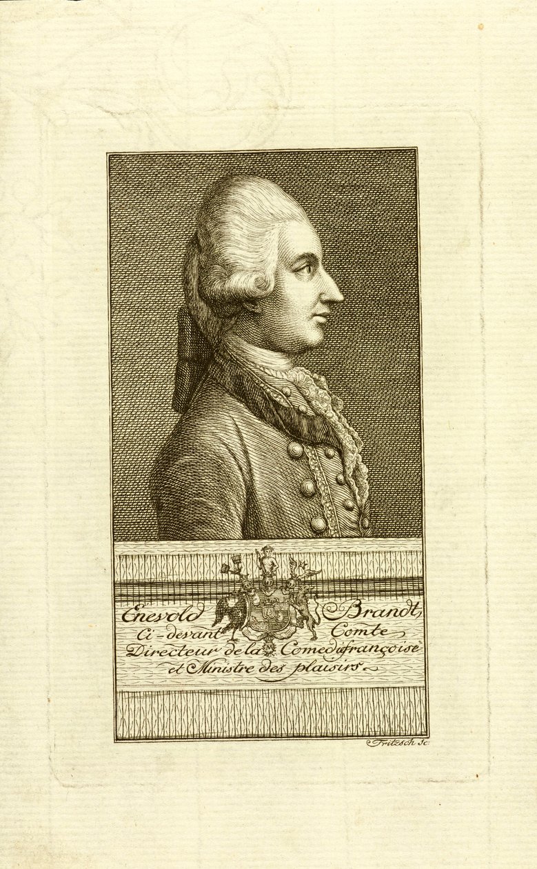 Portrét hraběte Enevold Brandt 1738-1772, 1773. od Christian Friedrich Fritzsch