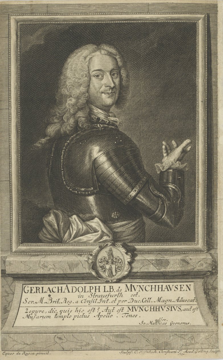 Portrét Gerlacha Adolfa von Munchausen 1688-1770, 1738. od Christian Friedrich Fritzsch