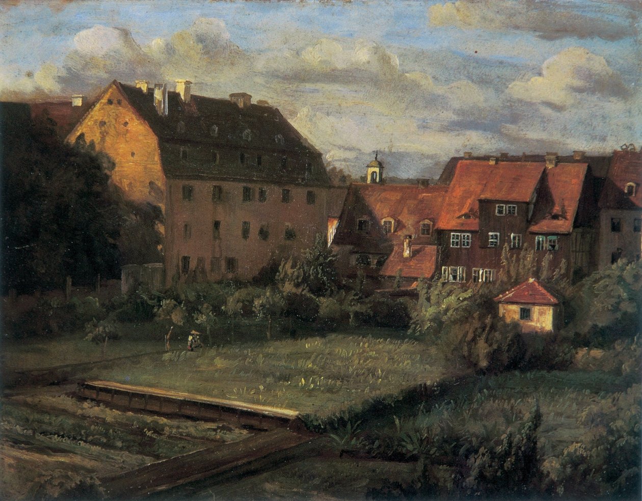 Červené domy od Christian Friedrich Gille
