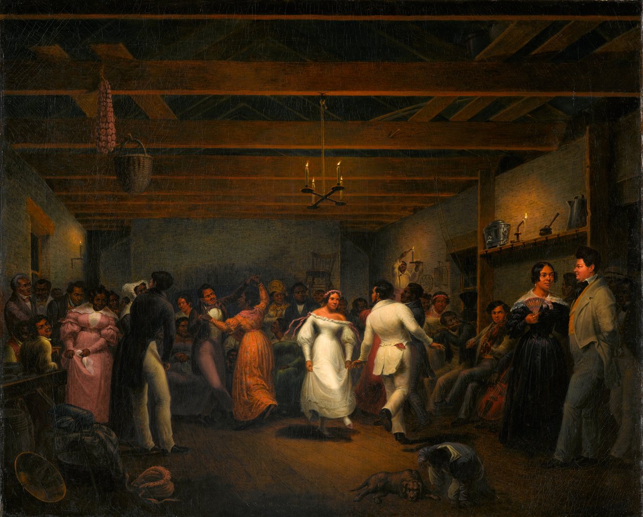 Kitchen Ball v White Sulphur Springs, Virginie, 1838 od Christian Friedrich Mayr