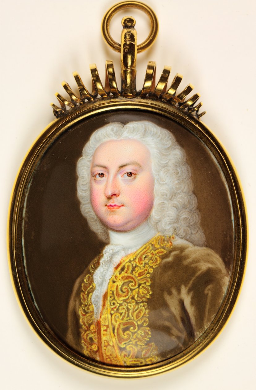 Gentleman jménem Prince George Of Denmark (wc on vellum) (viz také 3076023) od Christian Friedrich Zincke