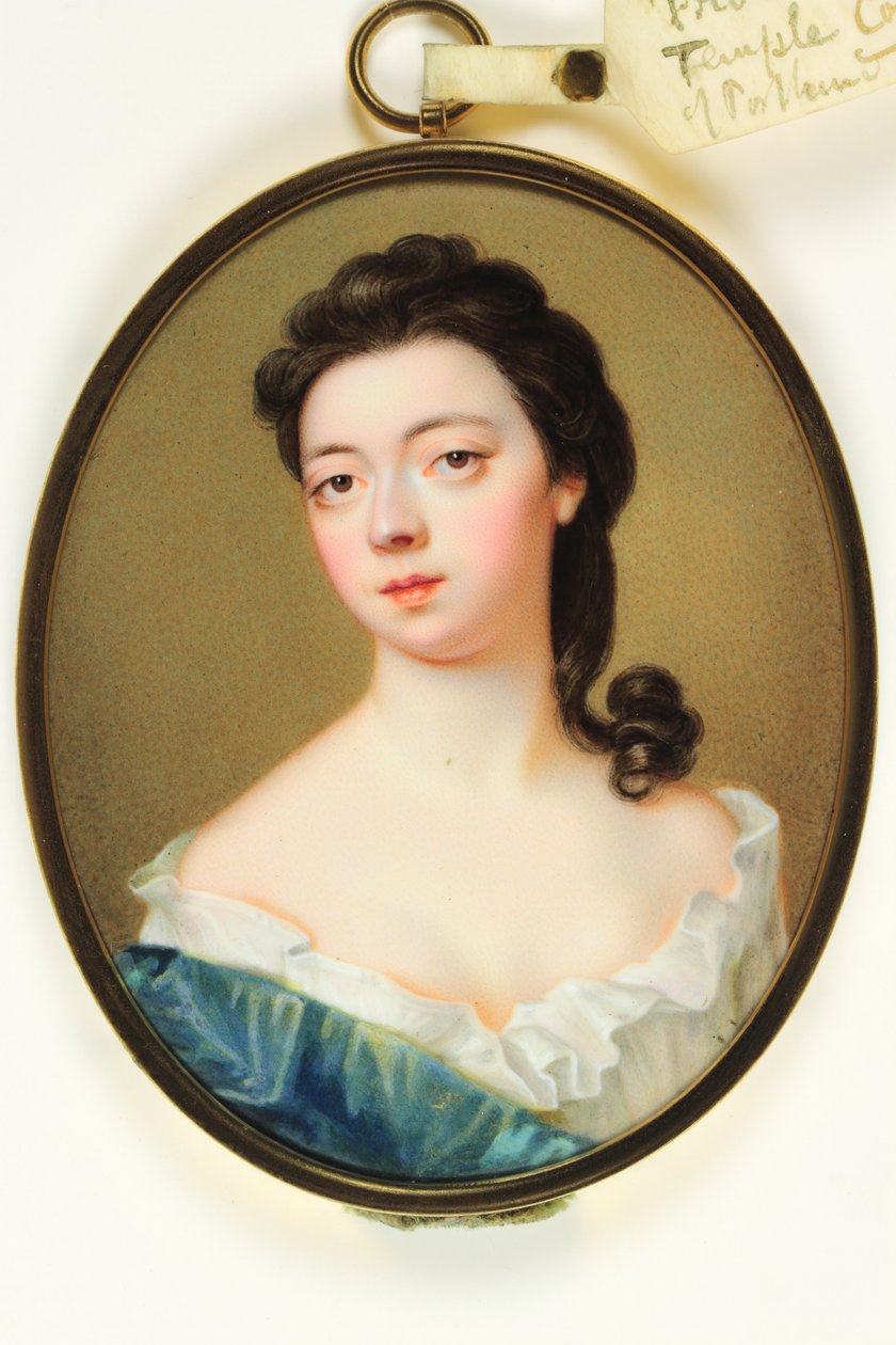 Jane Martha Temple, hraběnka z Portlandu (smalt) od Christian Friedrich Zincke