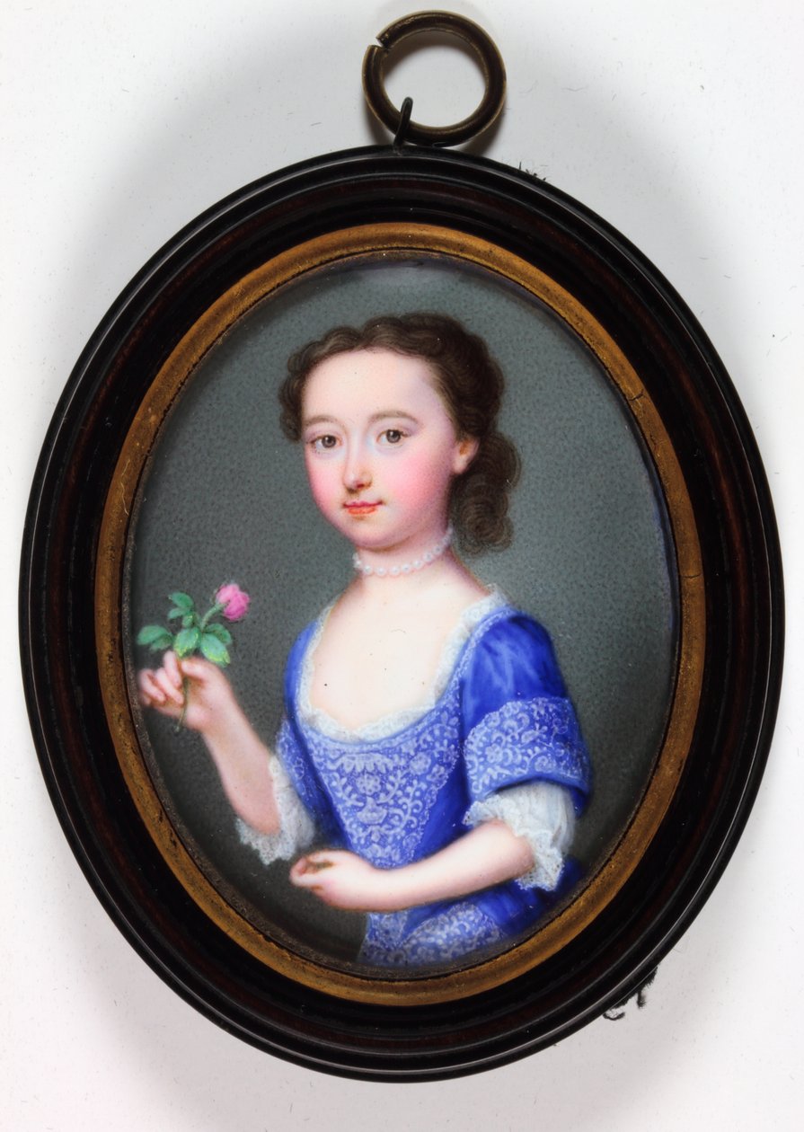 Lady Elizabeth Cavendish Bentinck, později markýza z Bath (smalt) od Christian Friedrich Zincke