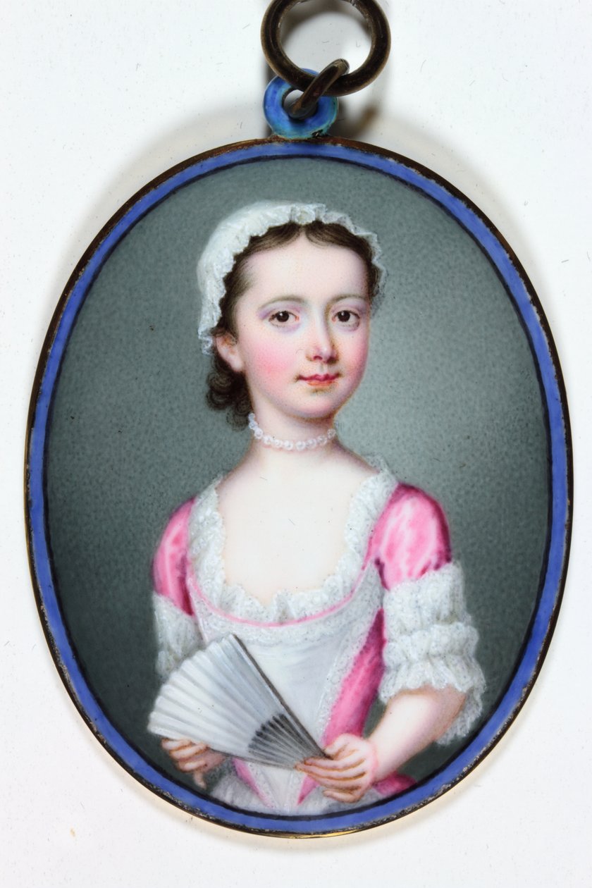 Lady Henrietta Cavendish Bentinck, pozdější hraběnka ze Stamfordu, 1741 (smalt) od Christian Friedrich Zincke