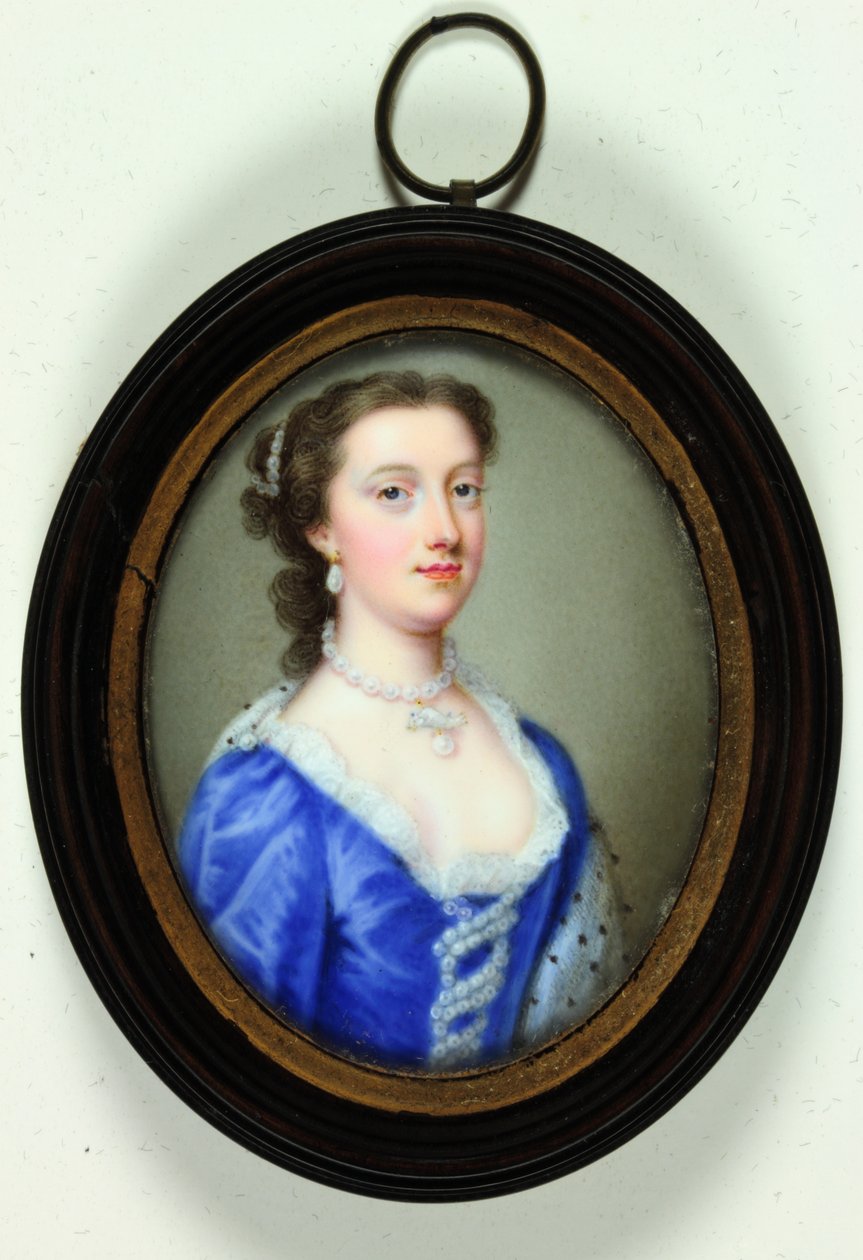 Lady Margaret Cavendish Holles Harley (smalt) od Christian Friedrich Zincke
