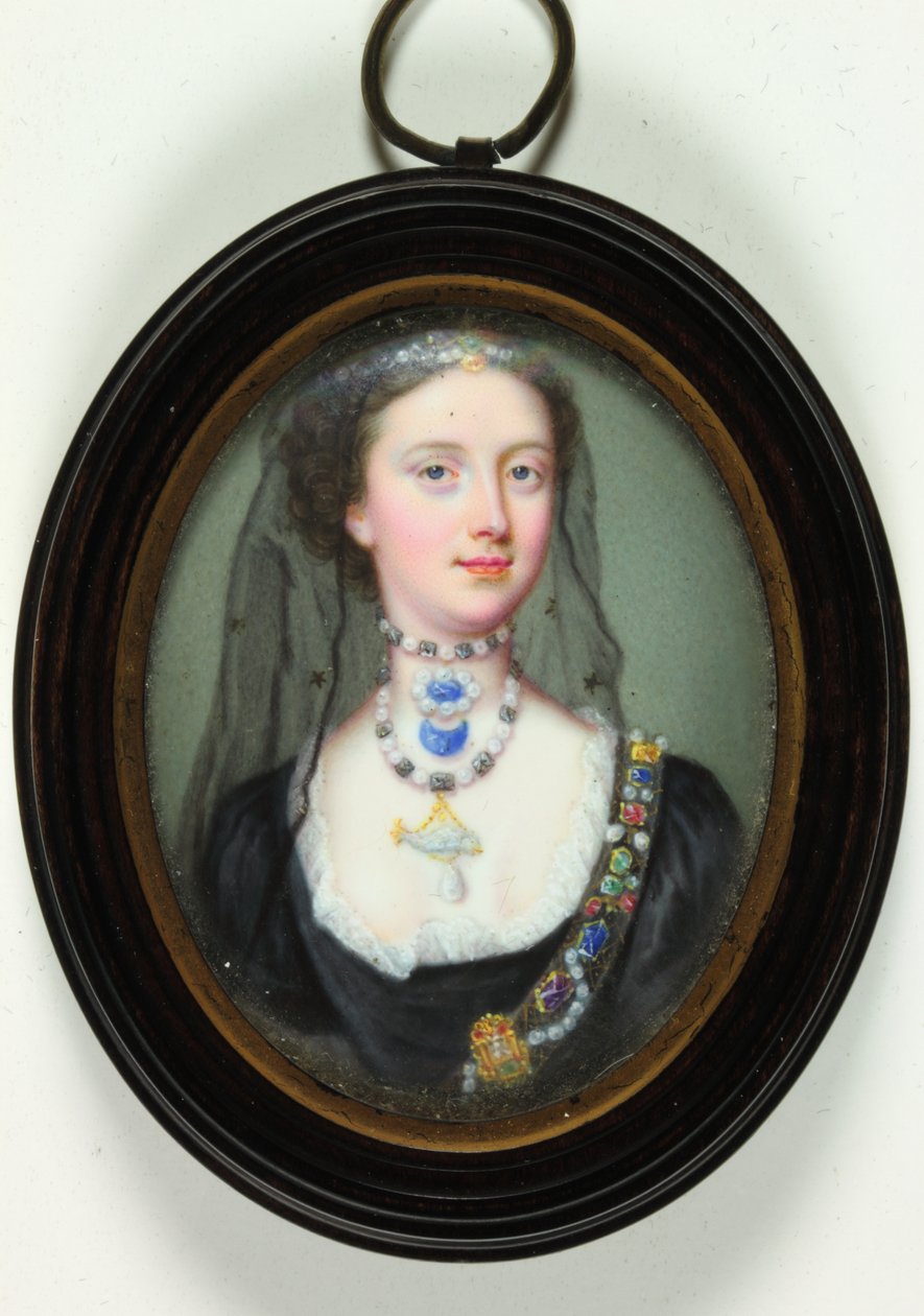Lady Margaret Cavendish Holles Harley (smalt) od Christian Friedrich Zincke