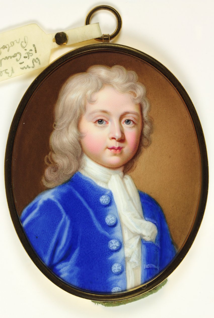 Hon William Bentinck, později hrabě Bentinck (smalt) od Christian Friedrich Zincke