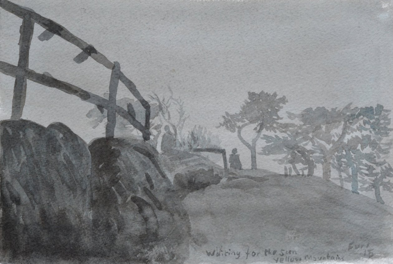 Dlouhý výstup, 2015 (akvarel na papíře) od Christian Furr