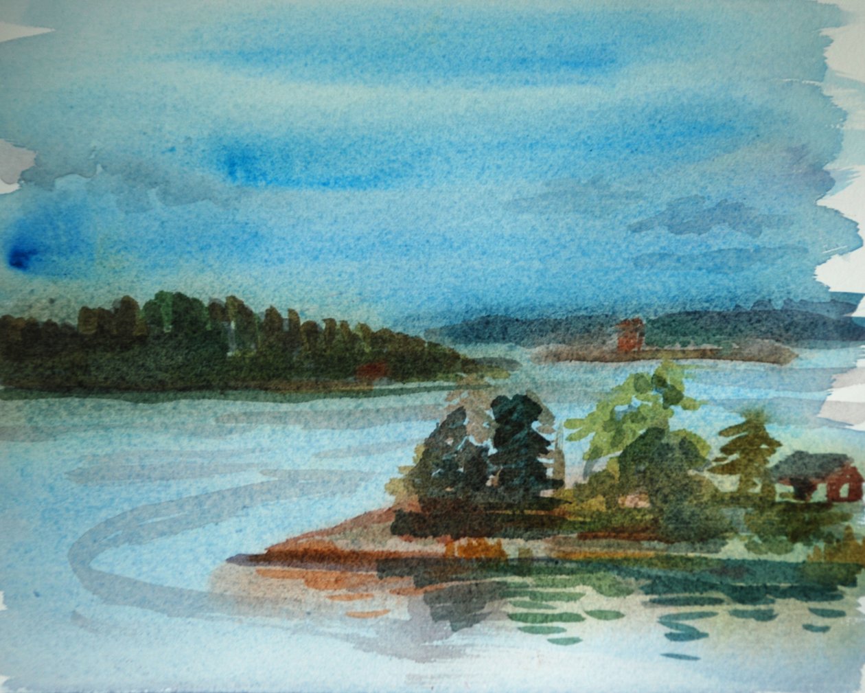 Souostroví 3, 2010 (akvarel) od Christian Furr