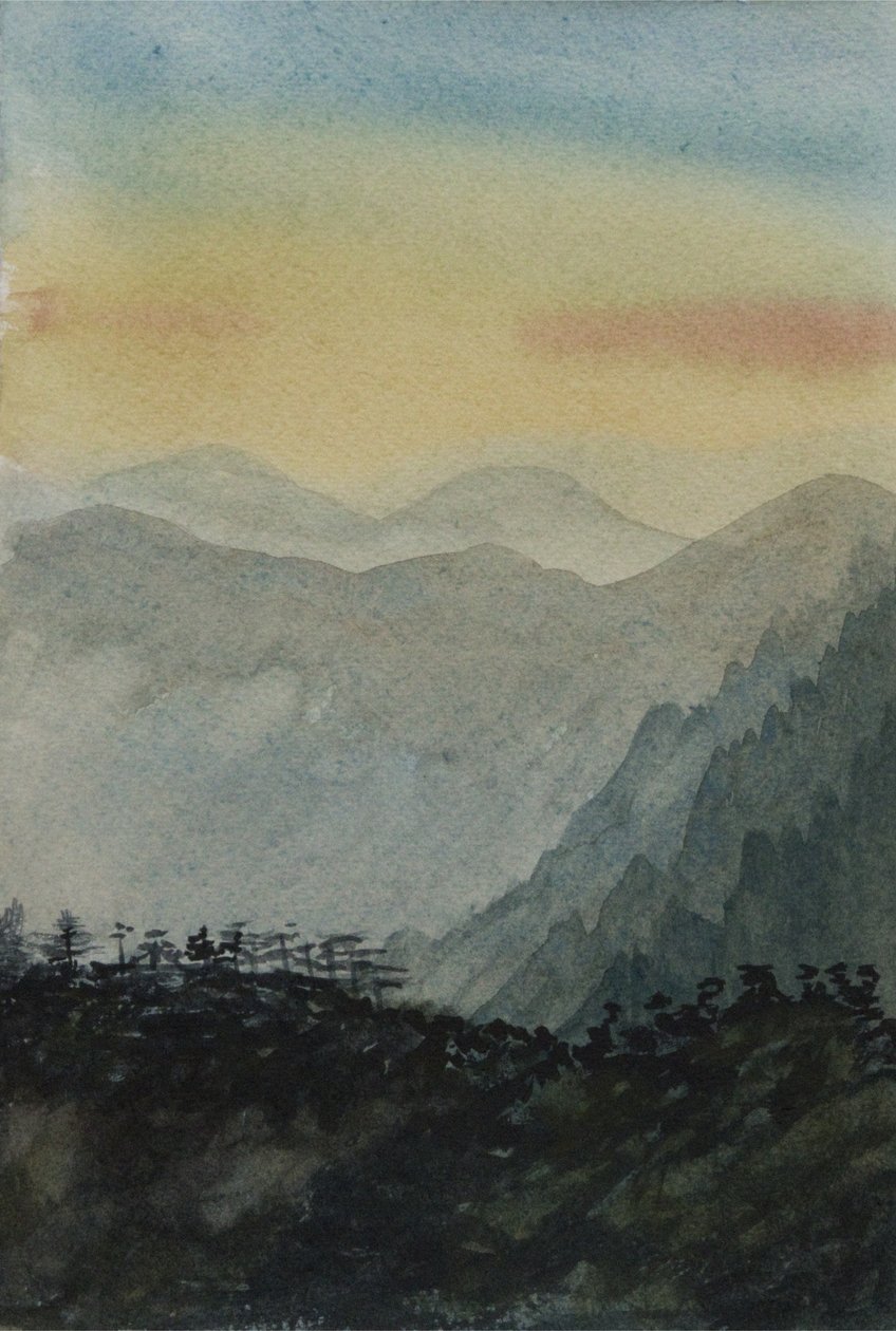 Getting Closer, 2015 (akvarel na papíře) od Christian Furr
