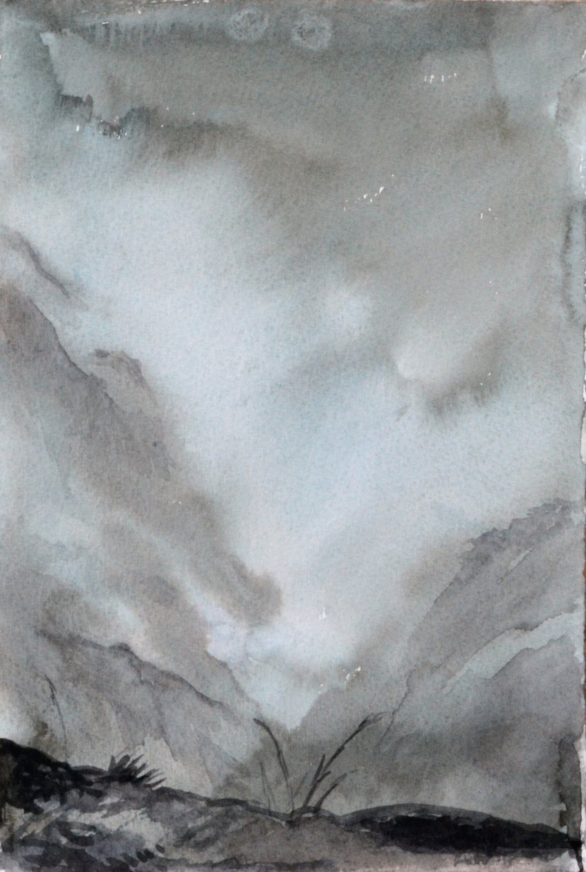 Zamlžené údolí, 2015 (akvarel na papíře) od Christian Furr