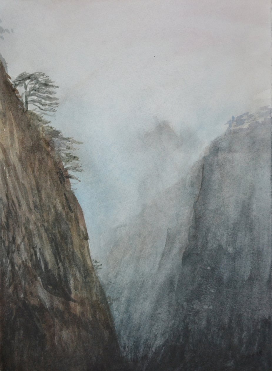 Údolí žlutého císaře, 2015 (akvarel na papíře) od Christian Furr