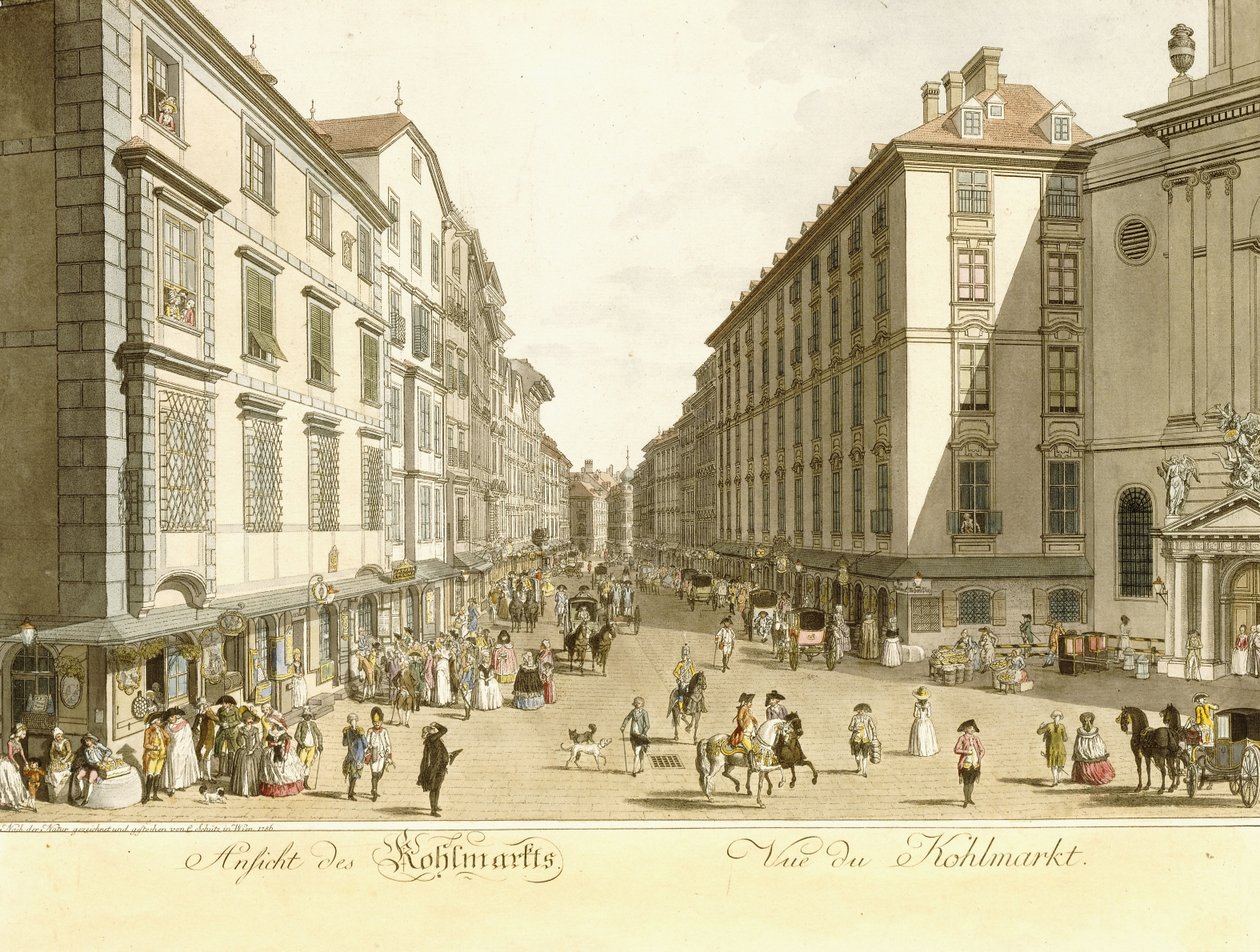 Pohled na Kohlmarkt, 1786 od Christian Georg II Schutz or Schuz