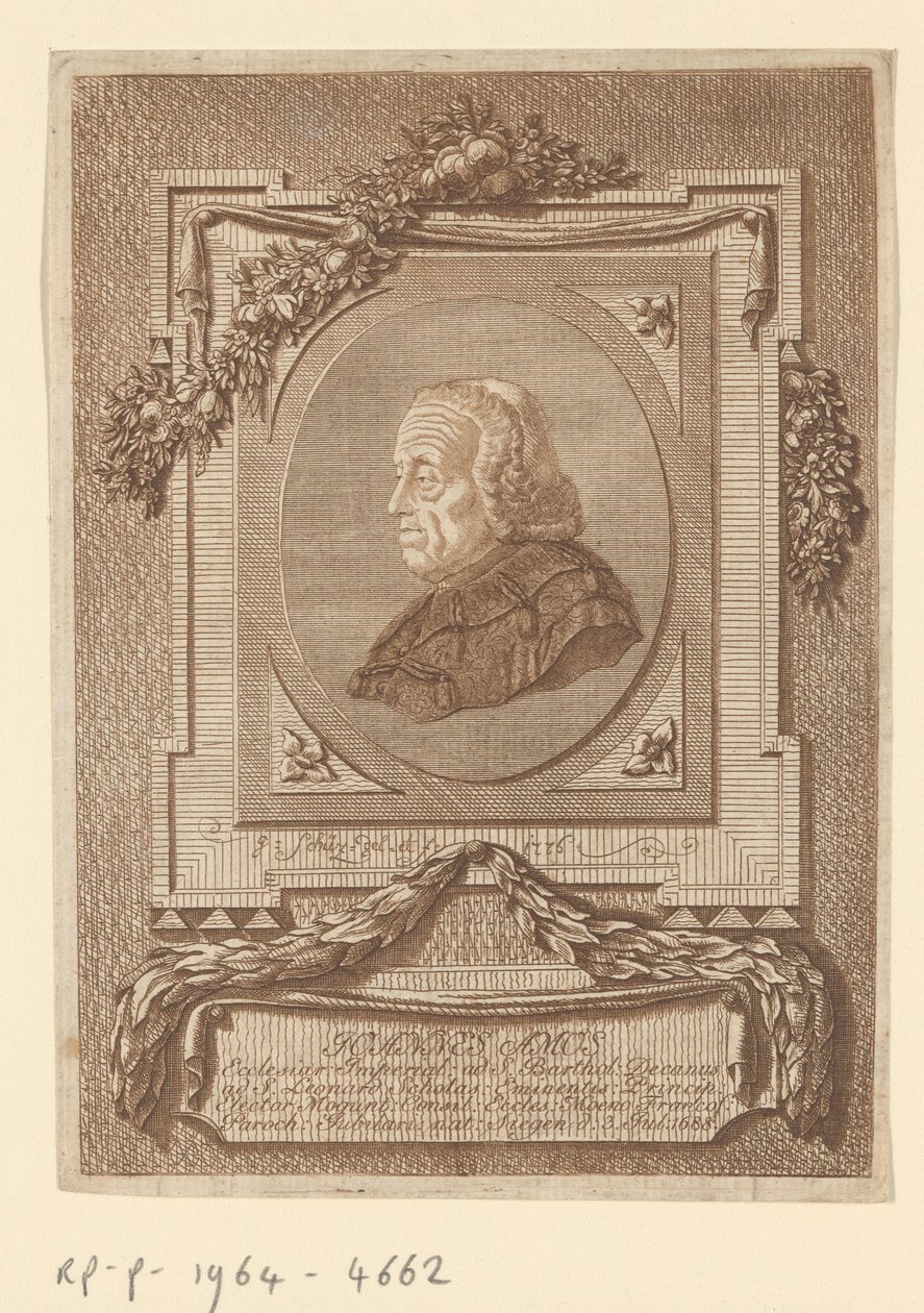 Portrét Johanna Baptisty Amose od Christian Georg Schütz (I)