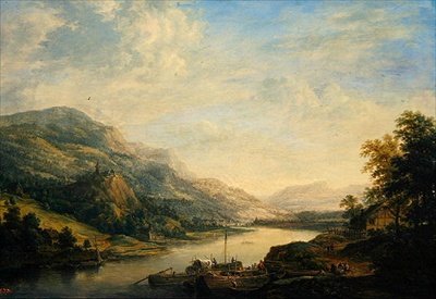 Main Region, Německo, cca 1750 (olej na dřevě) od Christian Georg the Elder Schuetz