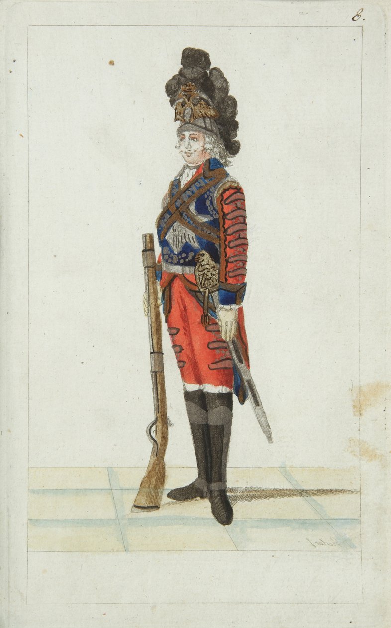 Důstojník jezdeckého pluku Life Guards, 1793 od Christian Gottfried Heinrich Geissler