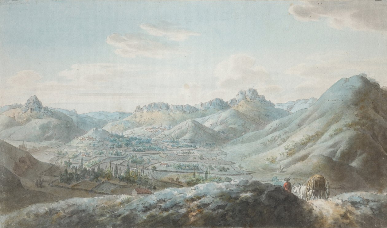 Pohled na pohoří Taraktash v Krymských horách, 1810s od Christian Gottfried Heinrich Geissler