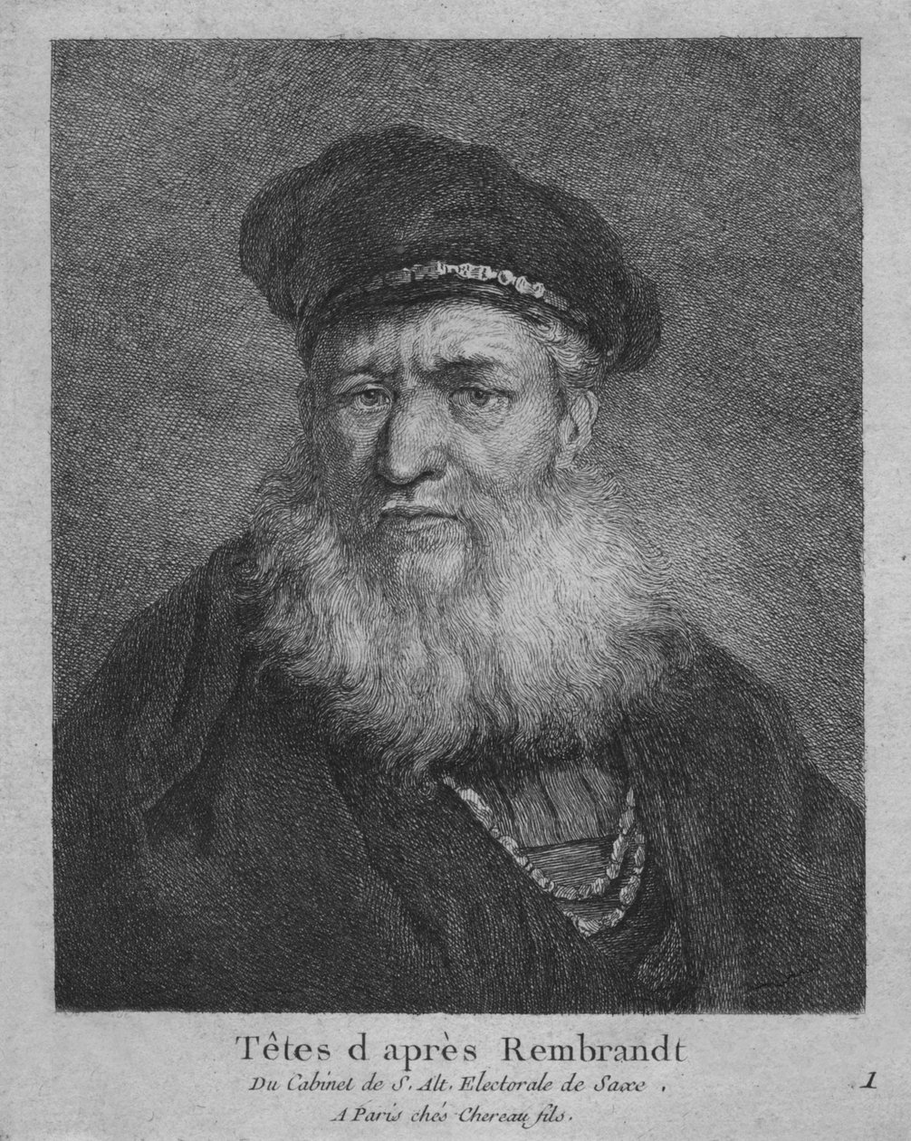Hlavy po Rembrandtovi, 1770. od Christian Gottfried Schultze