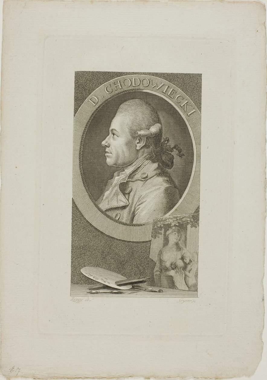 Portrét Daniela Chodowieckého od Christian Gottlieb Geyser