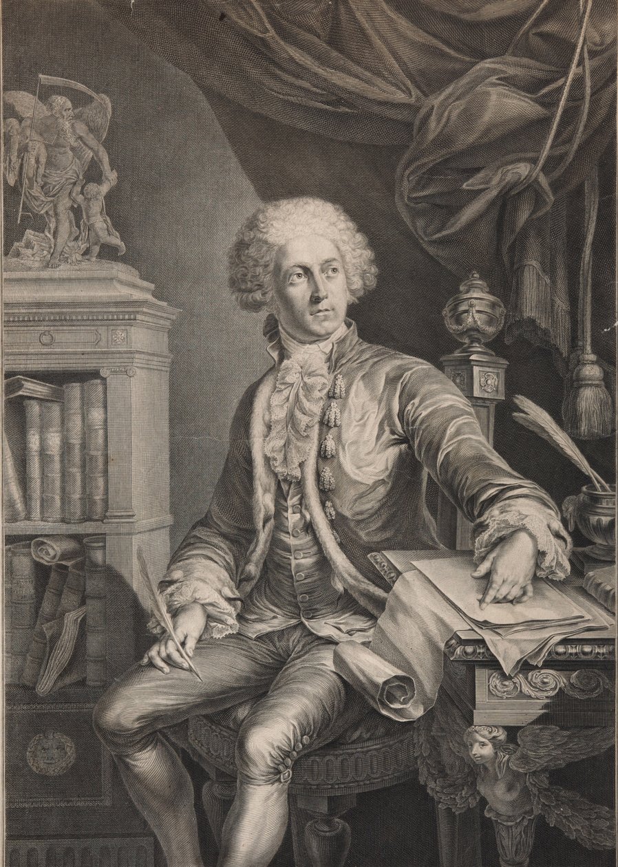 Portrét prince Alexandra Michayloviče Belosselského-Belozerského 1752-1809, poslední čtvrtina 18. od Christian Gottlieb Schultze