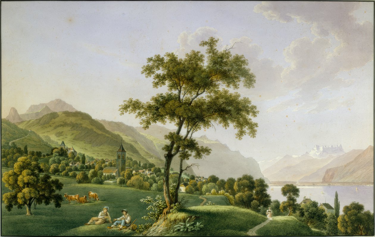 Ansicht von Blonay von Christian Gottlieb Théophile Steinlen