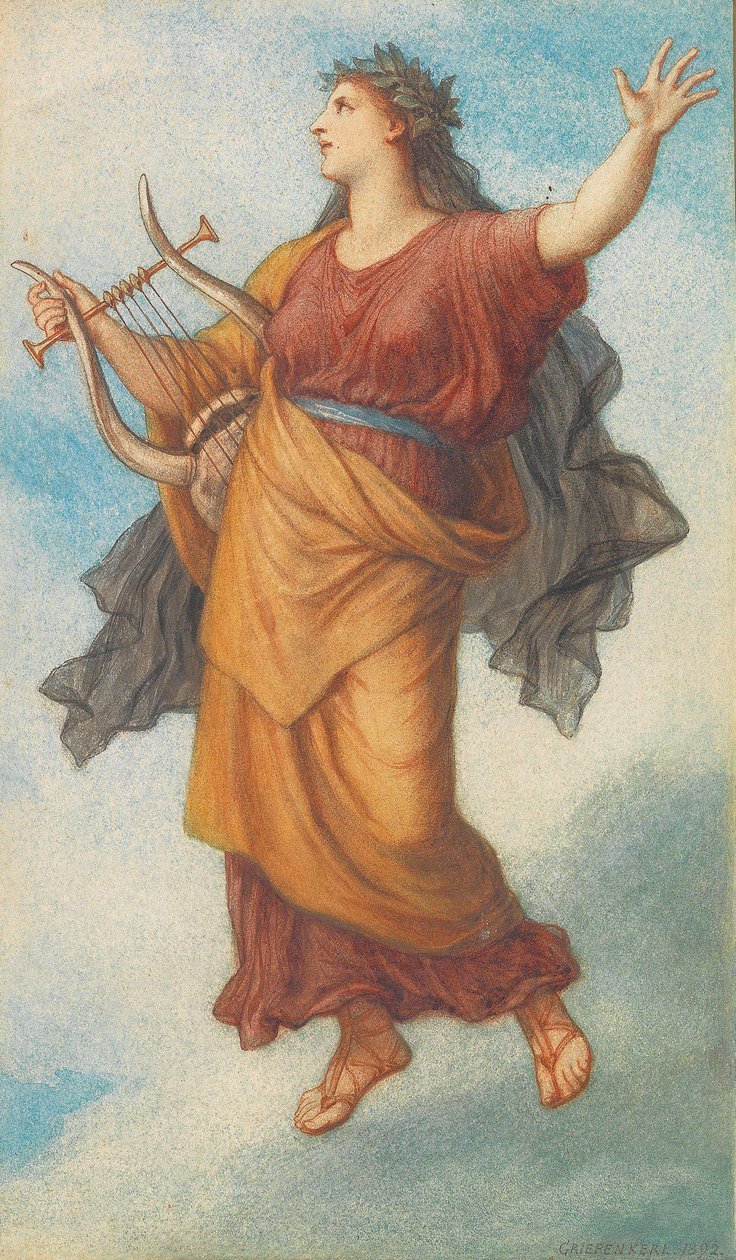 The Muse Polyhymnia, 1892. od Christian Griepenkerl