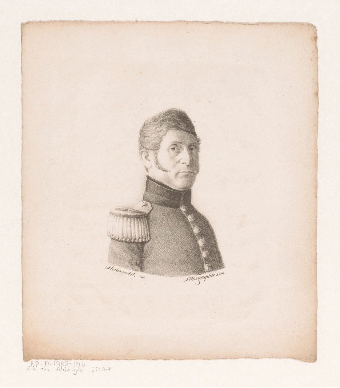 Portrét neznámého vojáka od Christian Heinrich Gottlieb Steuerwald