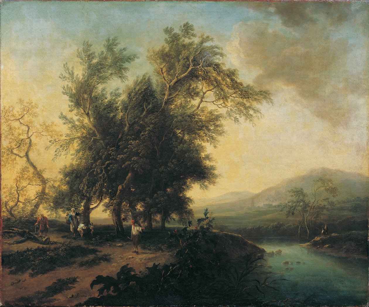 Landschaft mit Staffage od Christian Hilfgott Brand