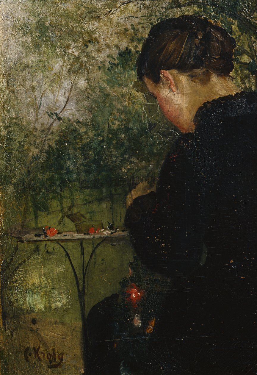 Amálie na zahradě od Christian Krohg