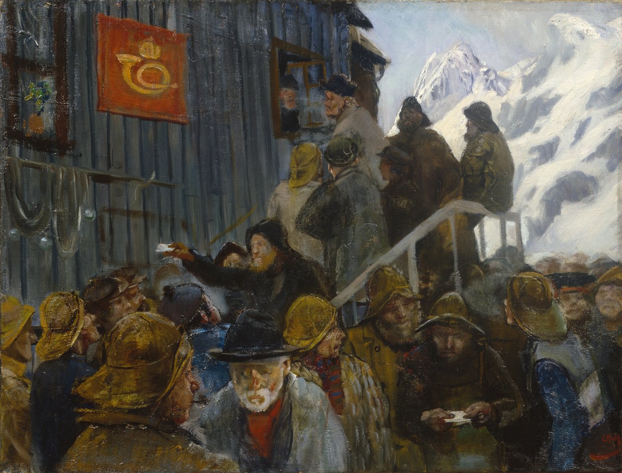 Příjezd pošty (olej na plátně) od Christian Krohg