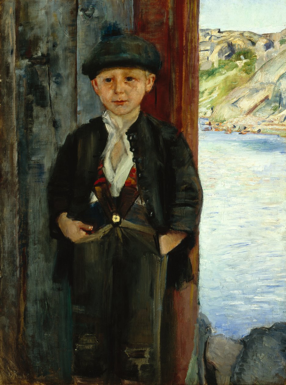 Chlapec u zdi domu, kolem roku 1890 od Christian Krohg