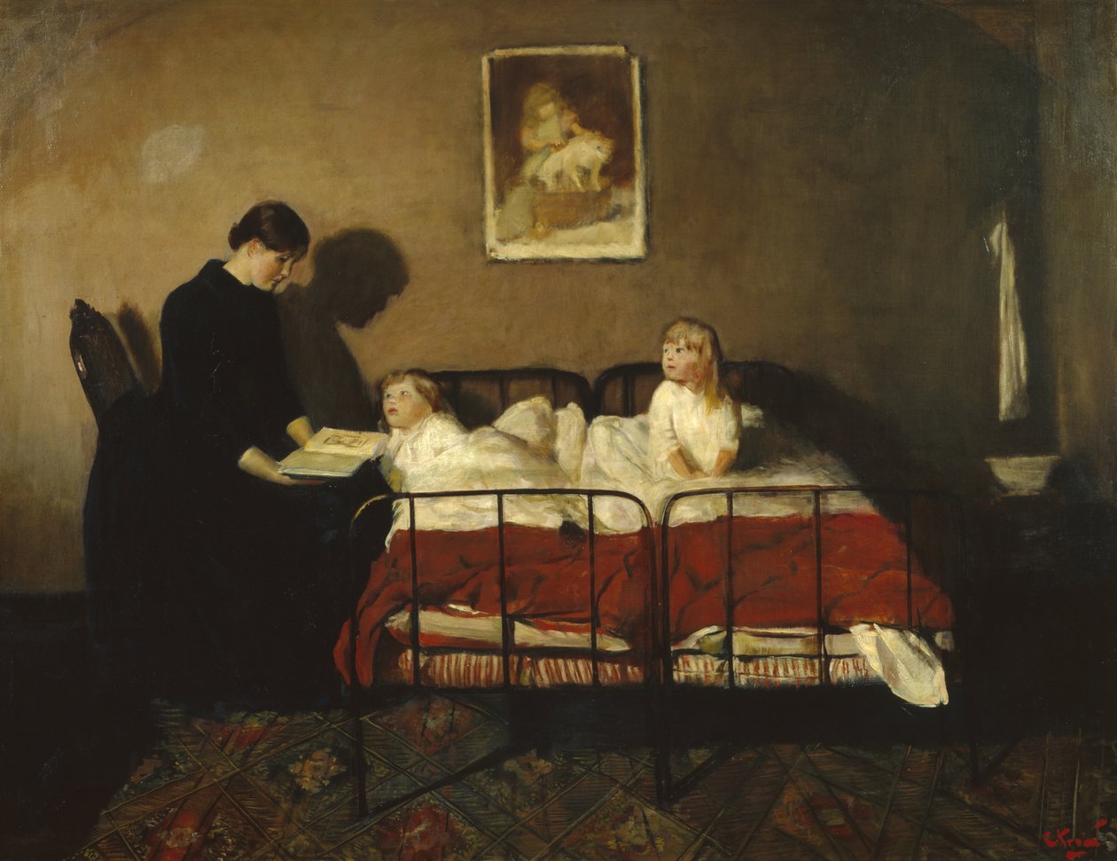 Na východ od slunce a na západ pro měsíc (olej na plátně) od Christian Krohg