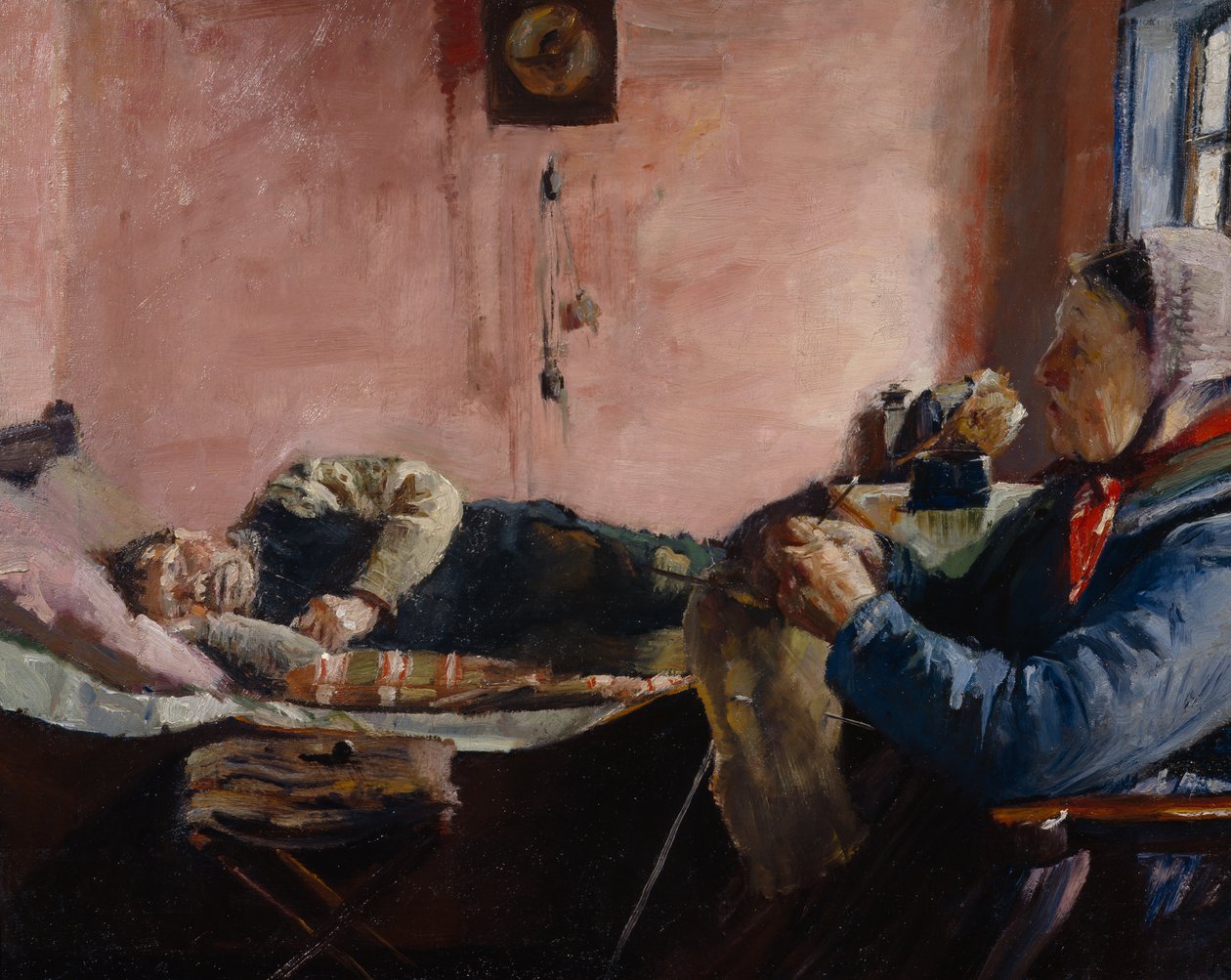 Interiér rybářského domu ve Skagenu od Christian Krohg