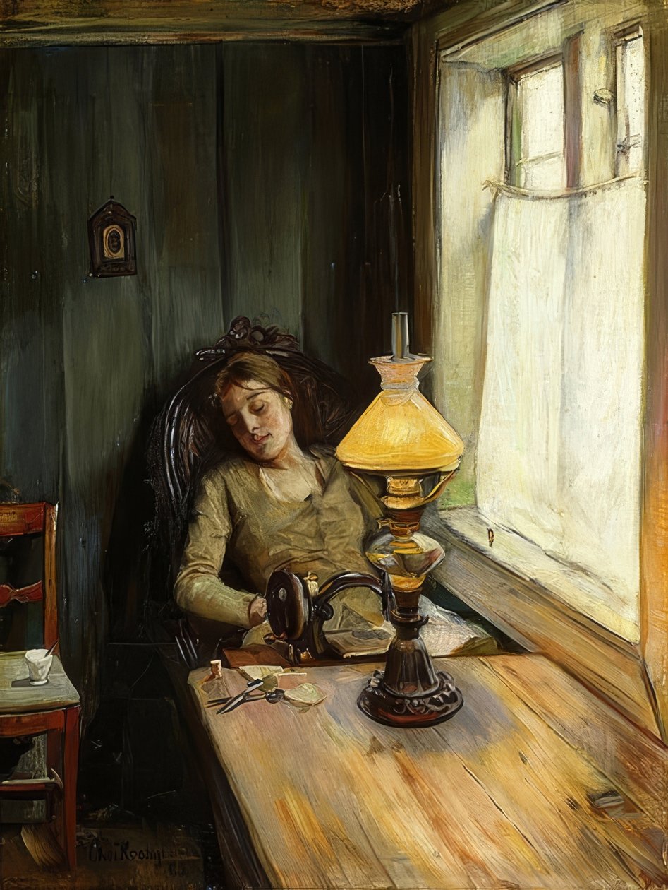 Unavený. 1885 od Christian Krohg