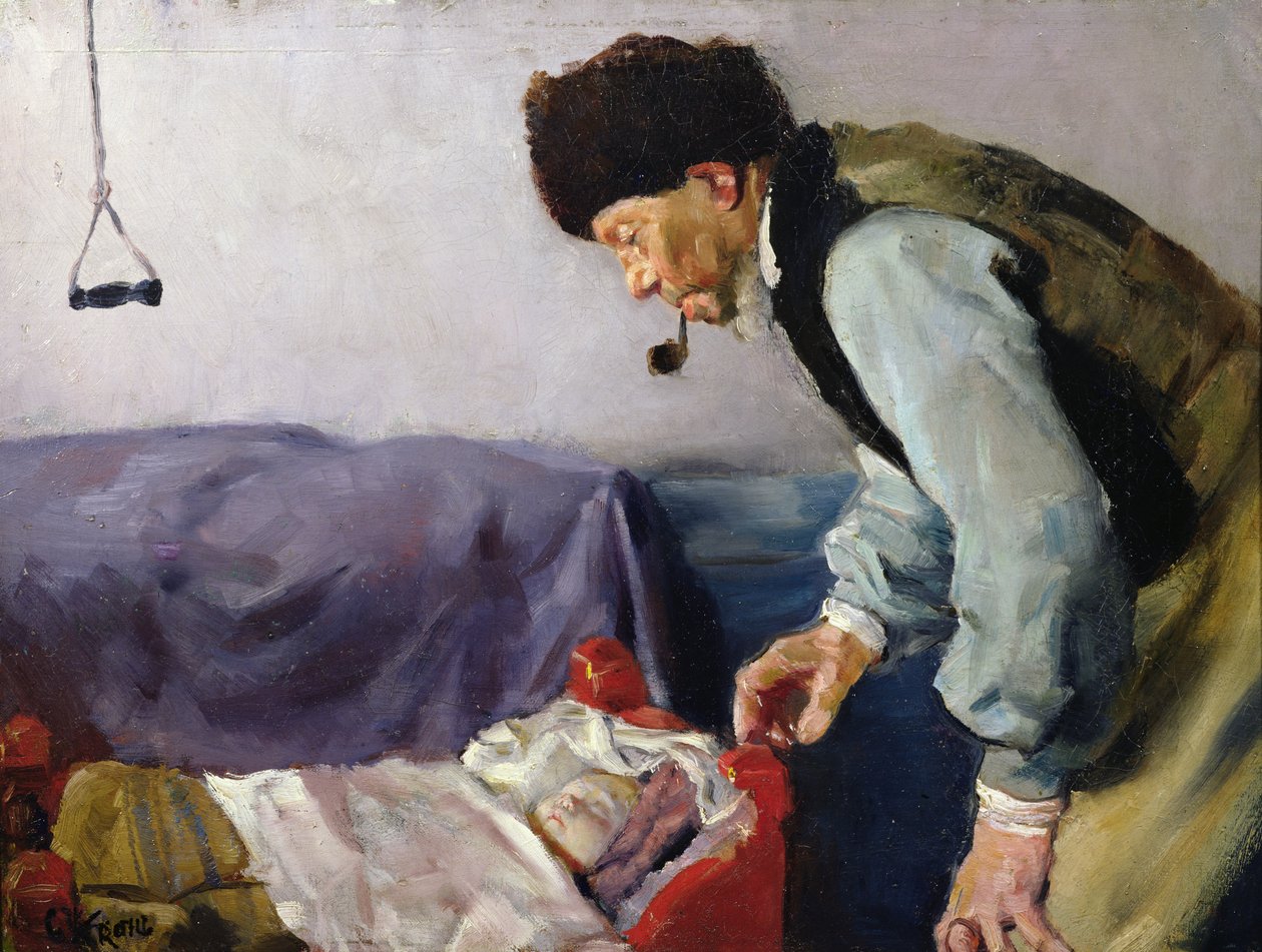 Niels Haihede a malý Sophus od Christian Krohg
