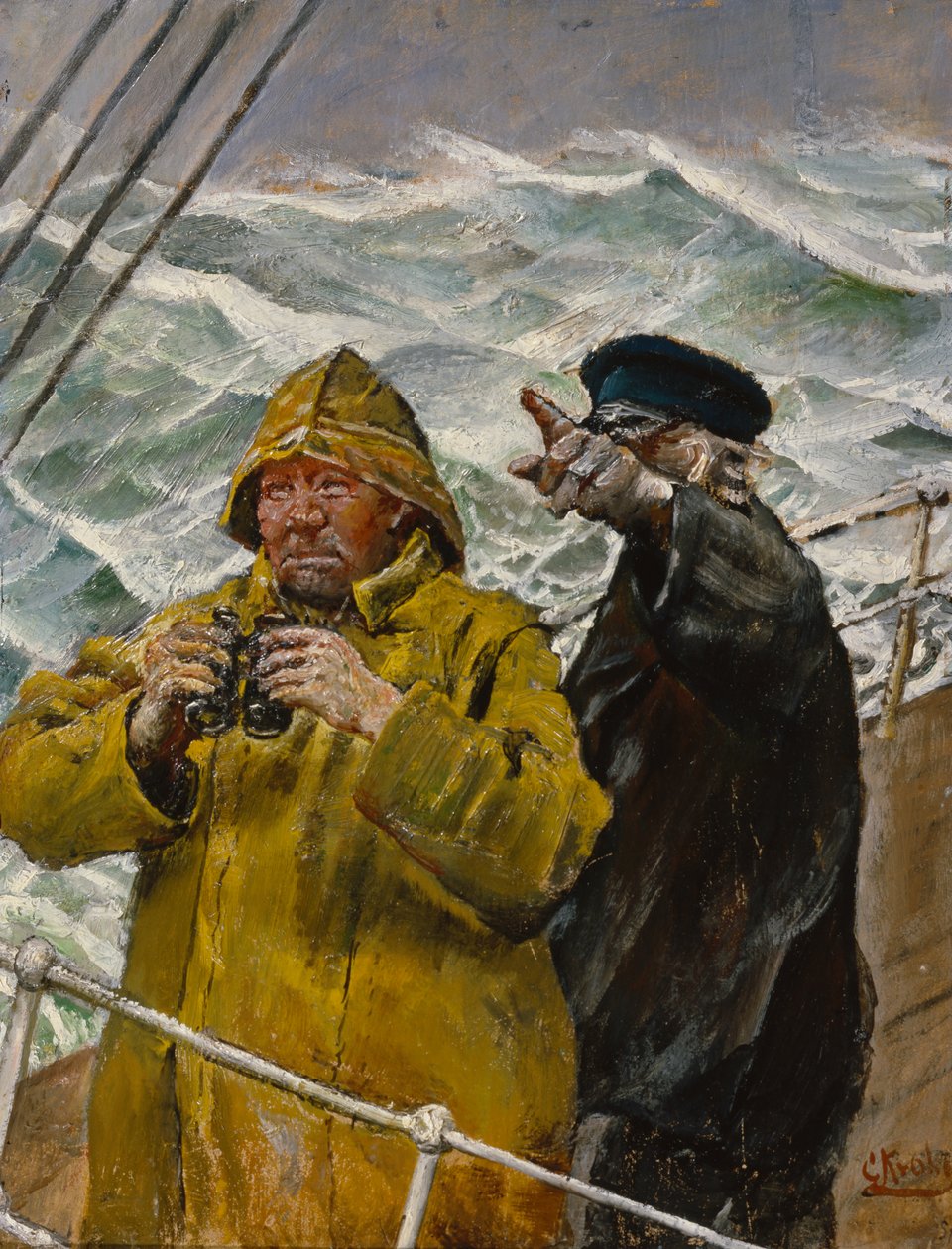 Na hodinkách (olej na plátně) od Christian Krohg