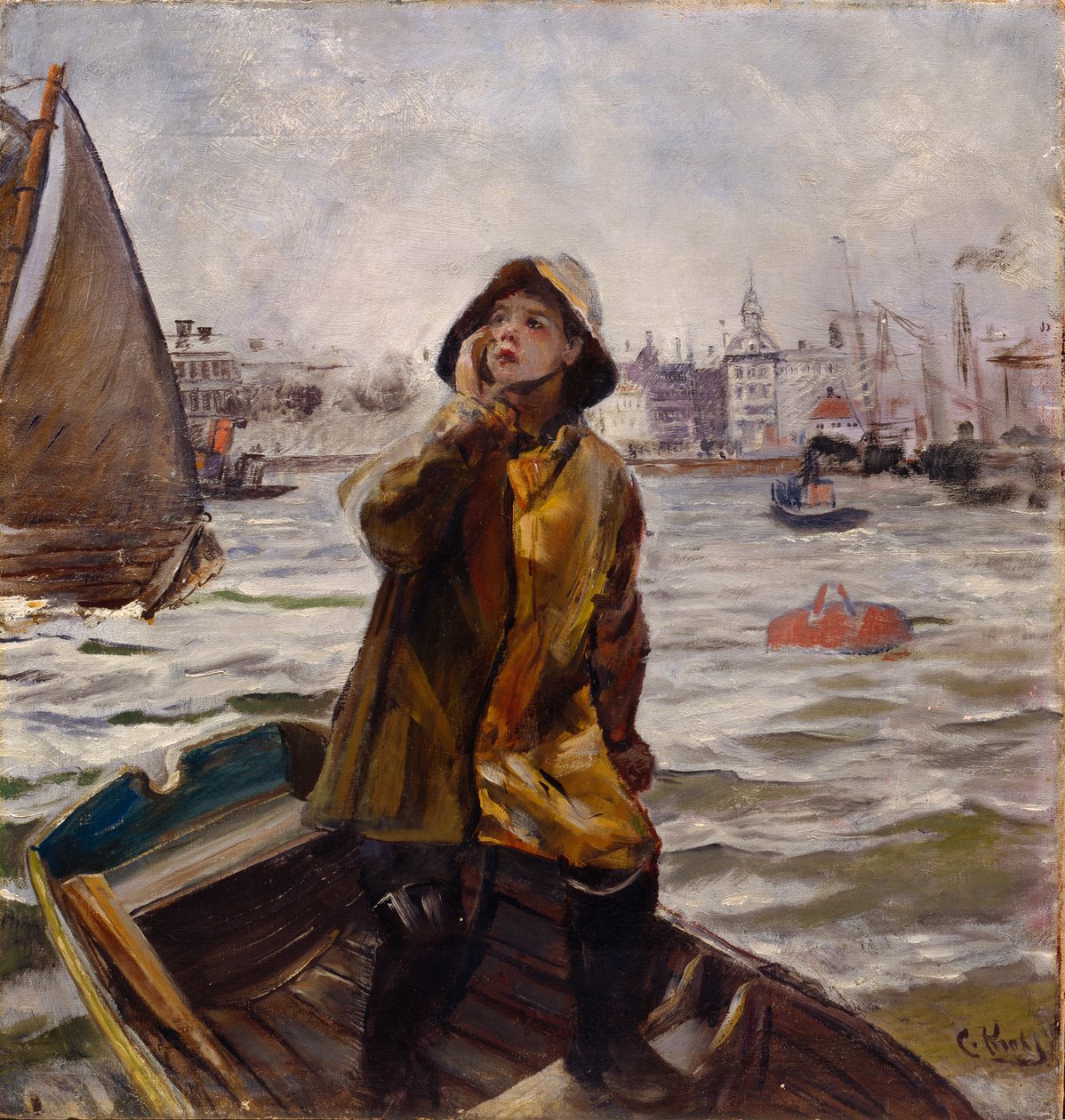 Pilot Boy v Bergens Våg (Bay) od Christian Krohg