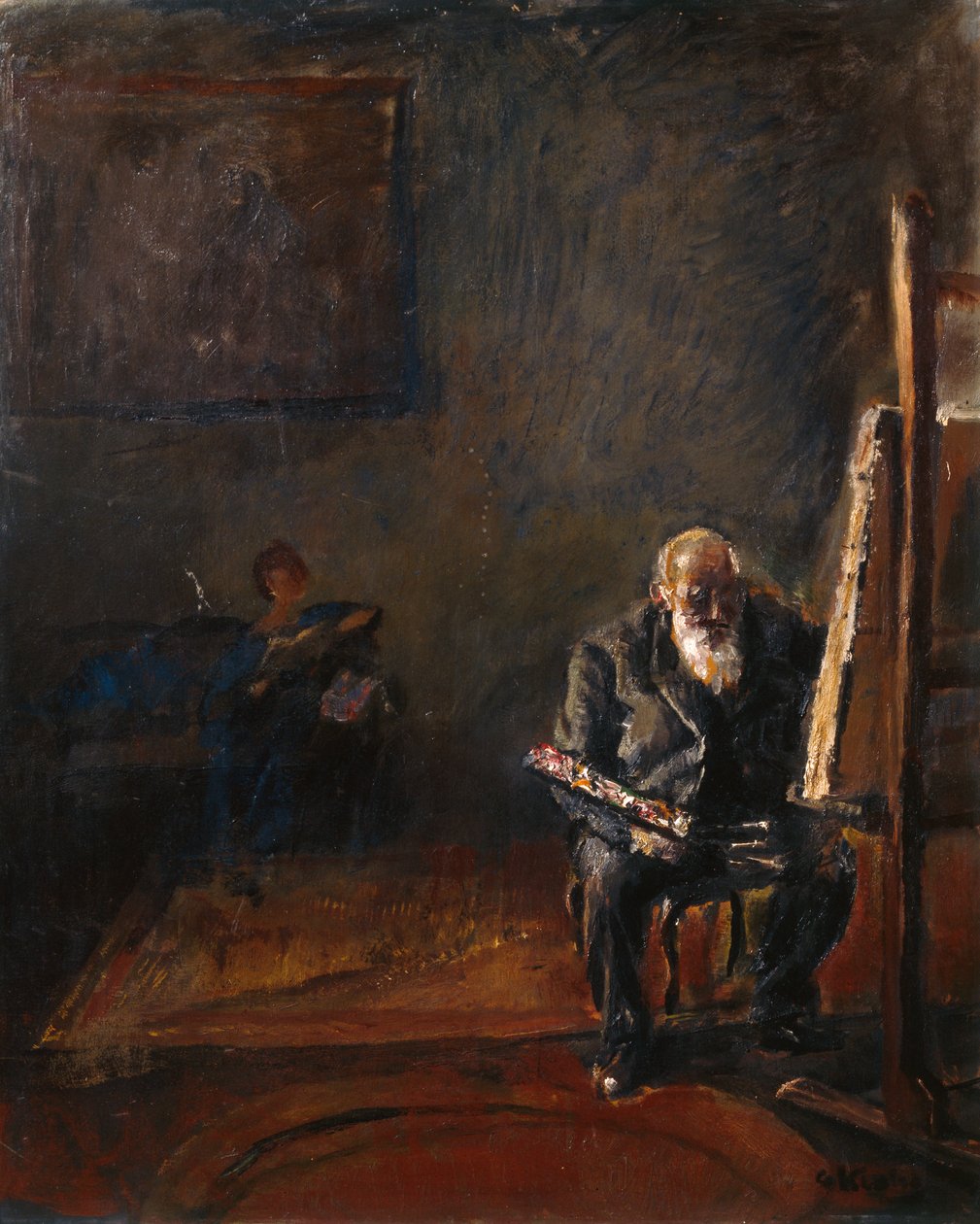 Self -portrét od stojanu od Christian Krohg