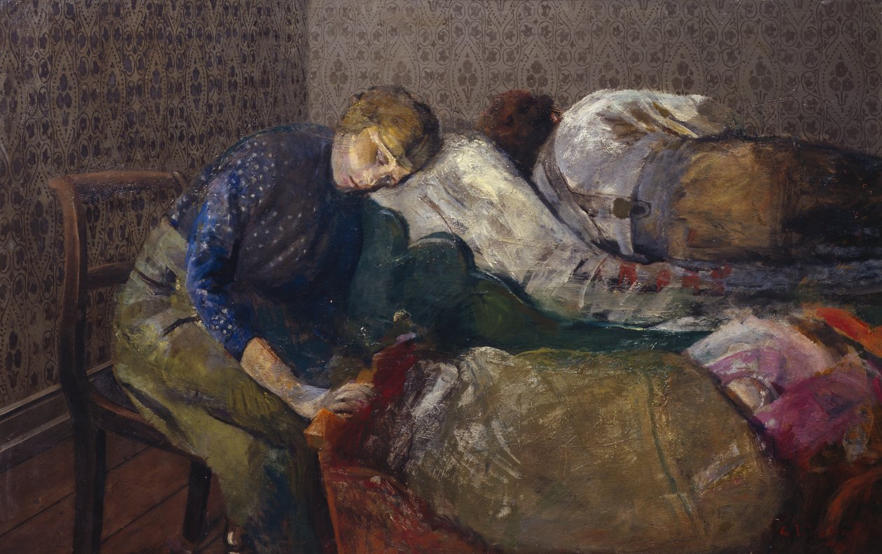 Spící rybář, Skagen (olej na plátně) od Christian Krohg