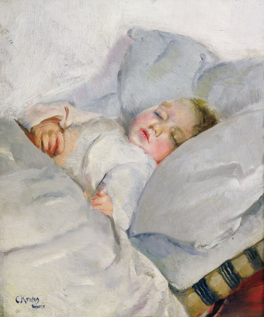 Spící dítě od Christian Krohg