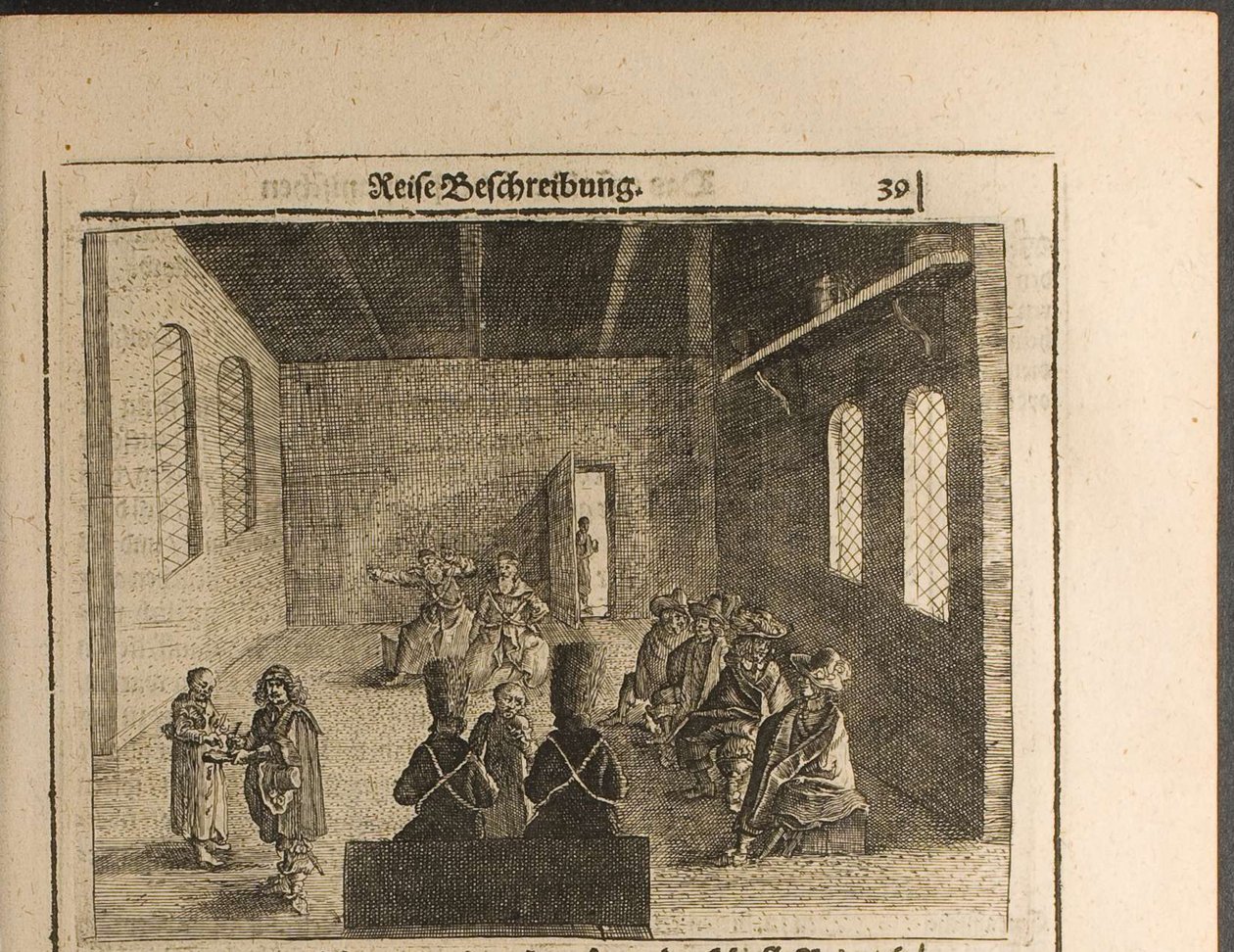 Velvyslanec Prikaz Posolsky Prikaz v pižmové ilustraci z Cest k velkému vévodovi z M od Christian Lorenzen Rothgiesser