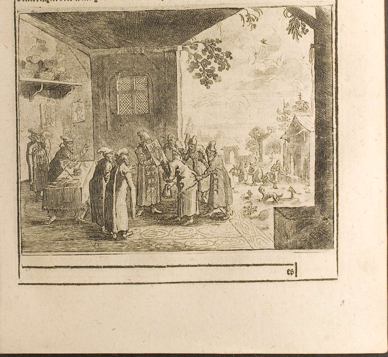 Ilustrace obřadu soudní přísahy z Cesty k velkému vévodovi z Muscovy a králi Persie od Christian Lorenzen Rothgiesser