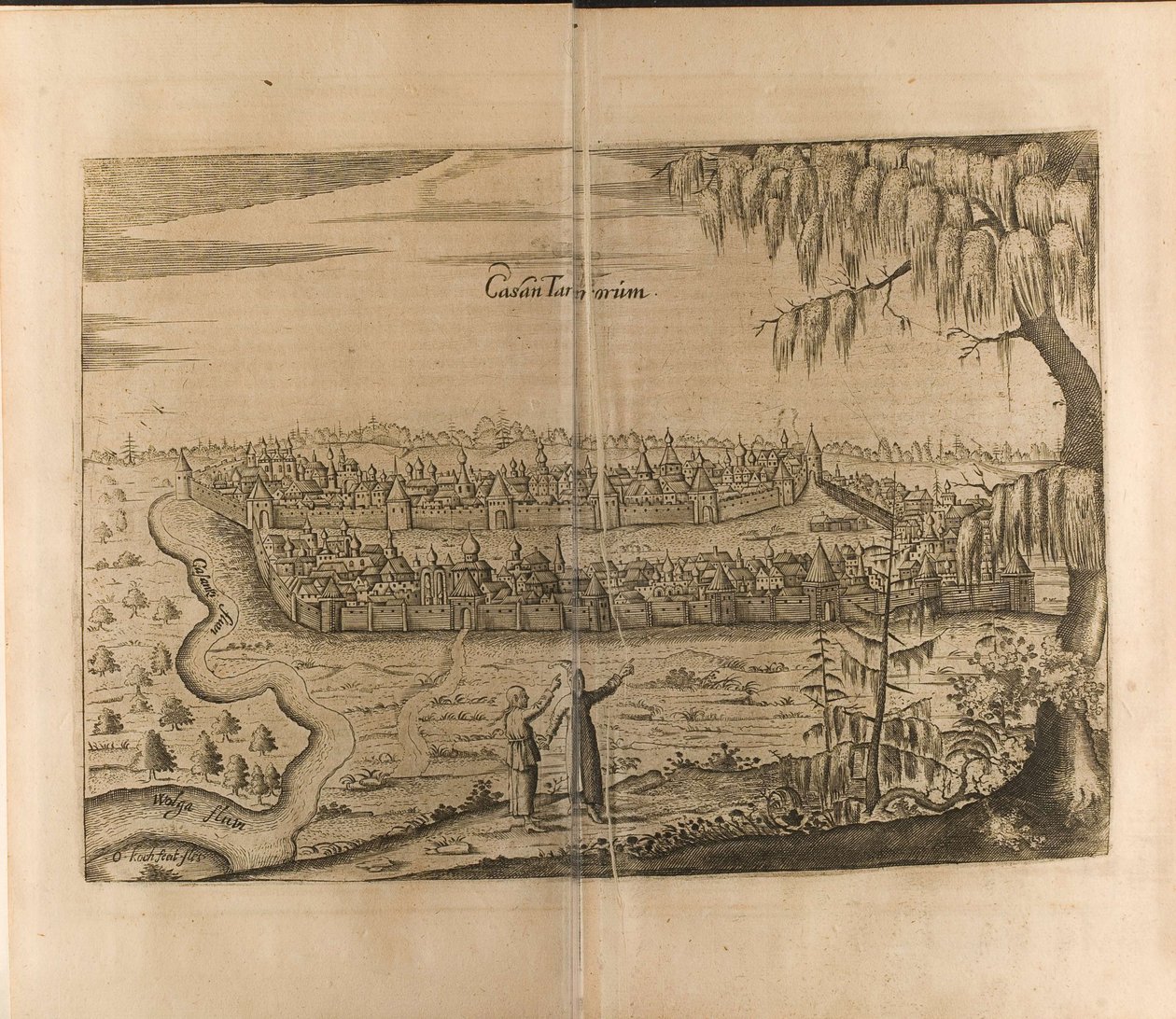 Kazaňská ilustrace z Cesty k velkému vévodovi z Muscovy a perskému králi od Adama Oleara od Christian Lorenzen Rothgiesser