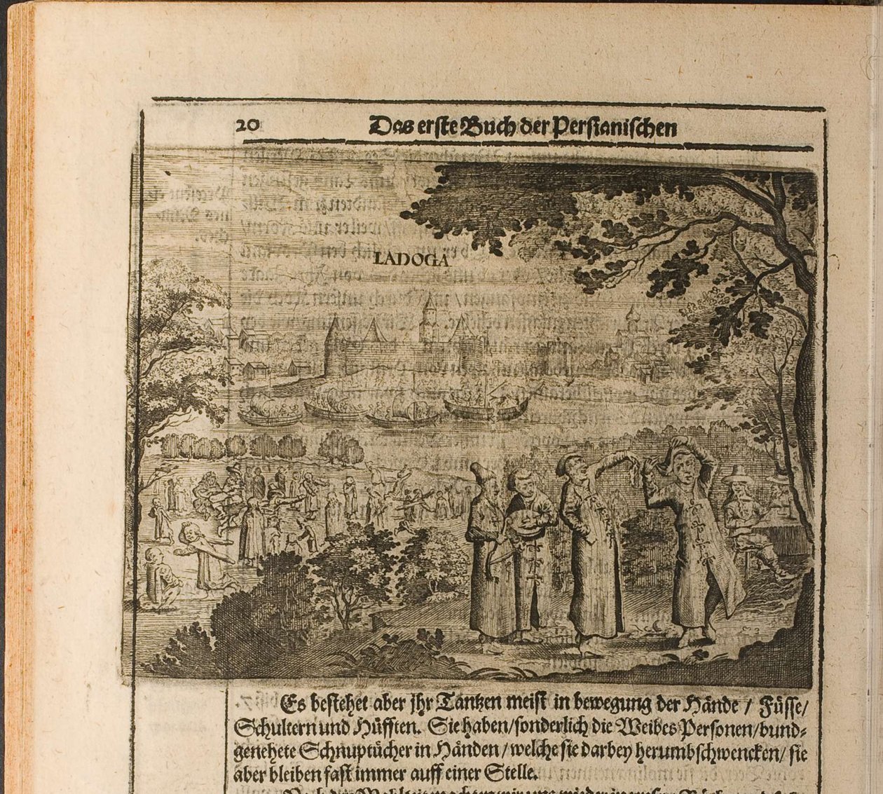 Pevnost Staraya Ladoga Ilustrace z Cesty k velkému vévodovi z Muscovy a králi od Christian Lorenzen Rothgiesser