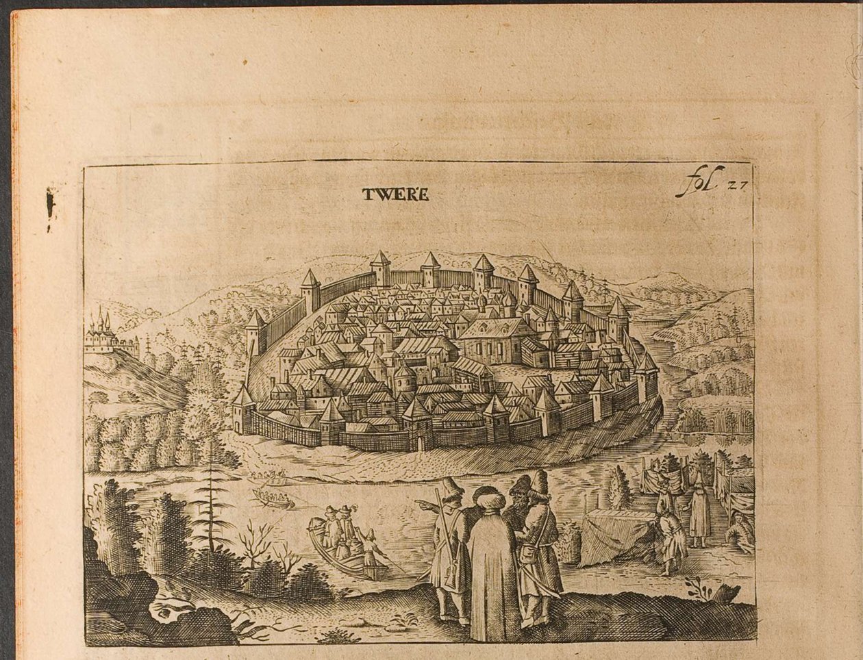 Tverská ilustrace z Cesty k velkému vévodovi z Muscovy a perskému králi od Adama Oleariho od Christian Lorenzen Rothgiesser